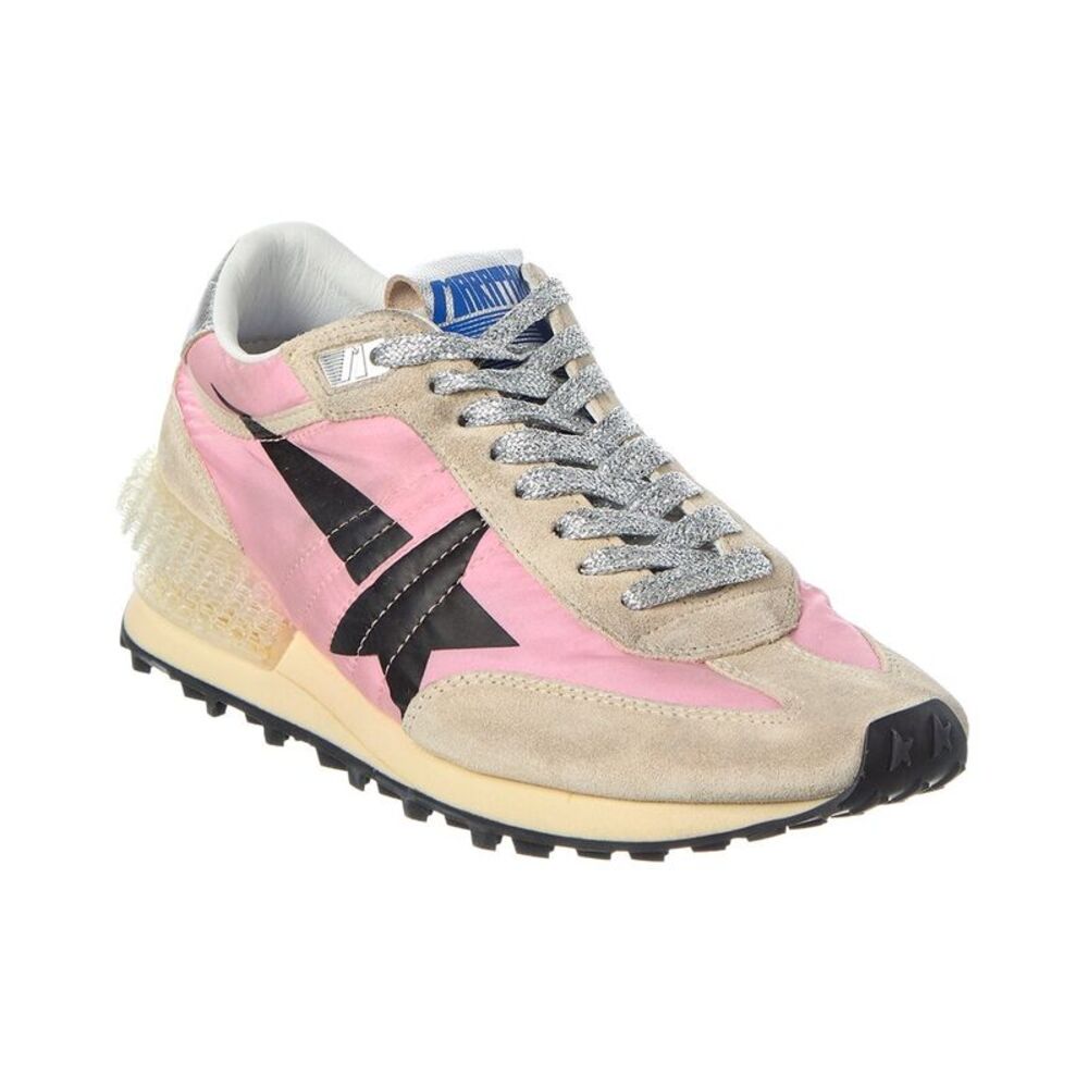 Golden Goose Running Marathon M77 Nylon & Suede Sneaker, Pink - Picture 1 of 5